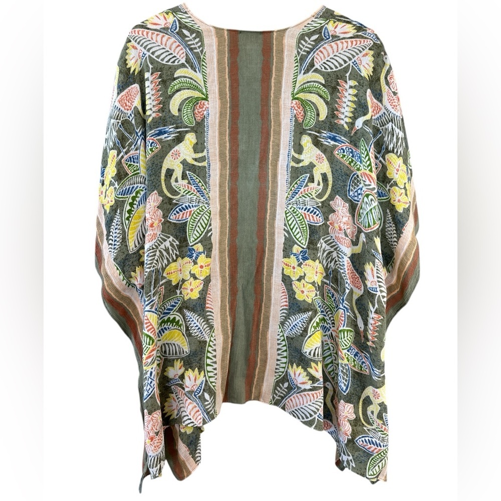 Chicos Tropical Print Kimono - Picture 6 of 8